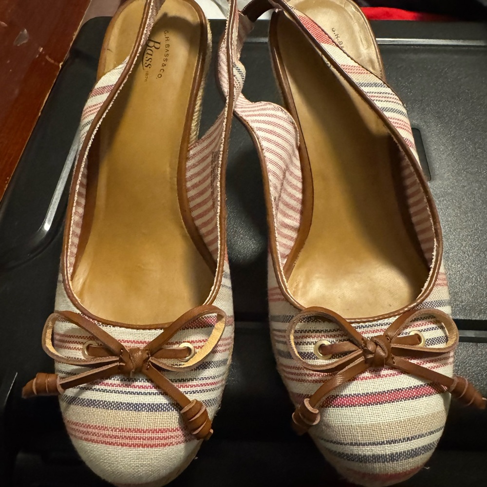 G.H. Bass & Co. Pink and Blue Espadrilles with Classic Style